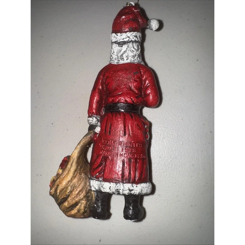 Vintage‎ 1978 Santa Claus Hong Kong Ornament 8